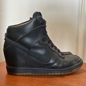 nike wedge trainers black